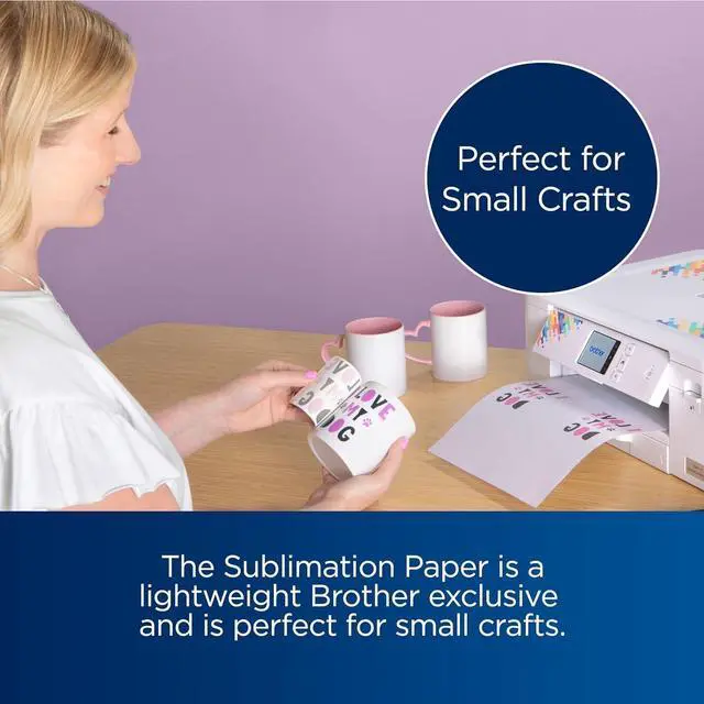 Alt view image 5 of 7 - Brother Sublimation Printer, Color Ink Cartridge Set and 100 Sheets Sublimation Paper