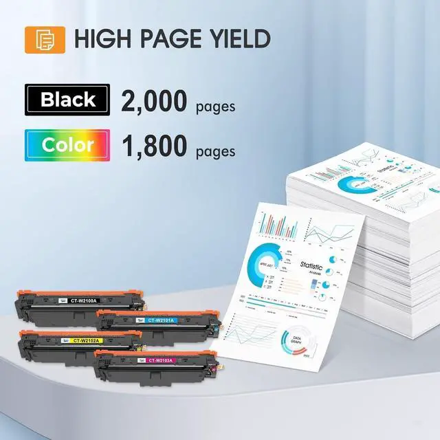Alt view image 3 of 6 - 210A Toner Cartridges 4 Pack 210 210X 4301fdw 4201dn W2100X W2100A