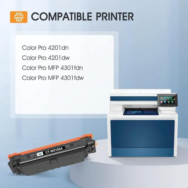 Alt view image 2 of 6 - 210A Toner Cartridges 4 Pack 210 210X 4301fdw 4201dn W2100X W2100A
