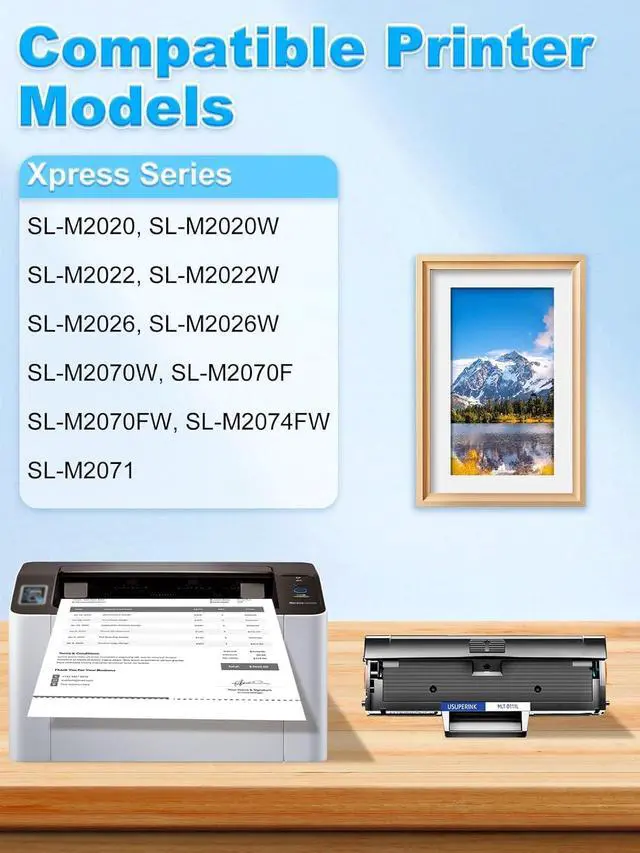 Alt view image 2 of 7 - SuperInk MLT-D111L High Yield MLT-D111S Toner Cartridge (1,800 Pages) Replacement for Samsung D111L D111S Work with Xpress M2020W M2022W M2024W M2070W M2070FW Printer, Black, 4-Pack