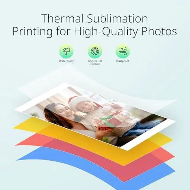 Alt view image 4 of 7 - YOTON Photo Printer with 108 Sheets (4"x6") & 2 Ink Ribbon, Support AR Video Printing, WiFi Connection, Portable Photo Printer for iPhone/Android/Laptop