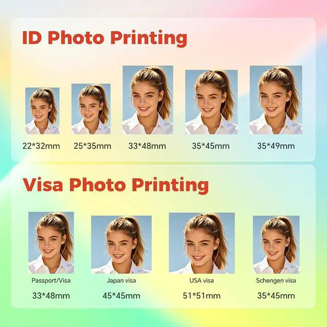 Alt view image 6 of 7 - iDPRT 4×6 Photo Printer, Bundle 108 Sheets Photo Paper & 2 Ribbon Cassette, Photo Printer for iPhone & Android, Beige