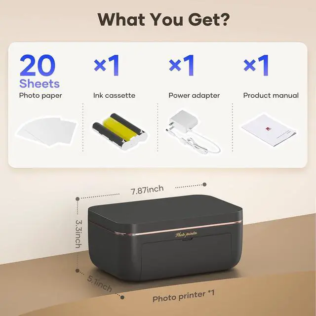 Alt view image 3 of 7 - iDPRT 4x6'' Photo Printer with 20 Sheets Photo Paper & 1 Cartridge