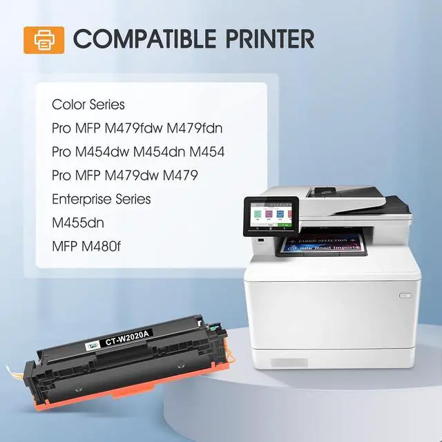 Alt view image 2 of 6 - 414A Black Toner Cartridge for HP 414A 414X W2020A W2020X High Yield 2 Pack