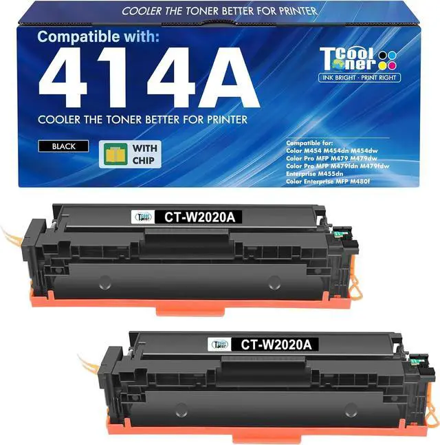 Main image of 414A Black Toner Cartridge for HP 414A 414X W2020A W2020X High Yield 2 Pack