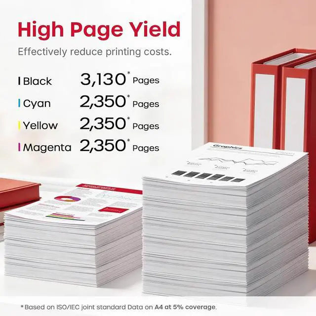 Alt view image 3 of 7 - Quark 067H Toner Cartridge 4-Pack High Yield for Canon 067 Color Printers