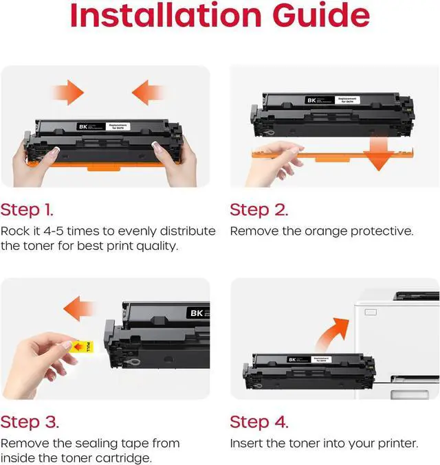 Alt view image 4 of 7 - Quark 067H Toner Cartridge 4-Pack High Yield for Canon 067 Color Printers