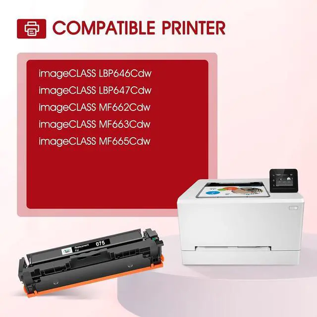 Alt view image 2 of 7 - 075 Toner Cartridge Set 075H for Canon 075 MF663Cdw MF665Cdw LBP646Cdw
