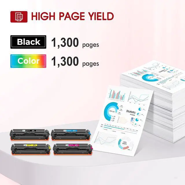Alt view image 3 of 7 - 075 Toner Cartridge Set 075H for Canon 075 MF663Cdw MF665Cdw LBP646Cdw