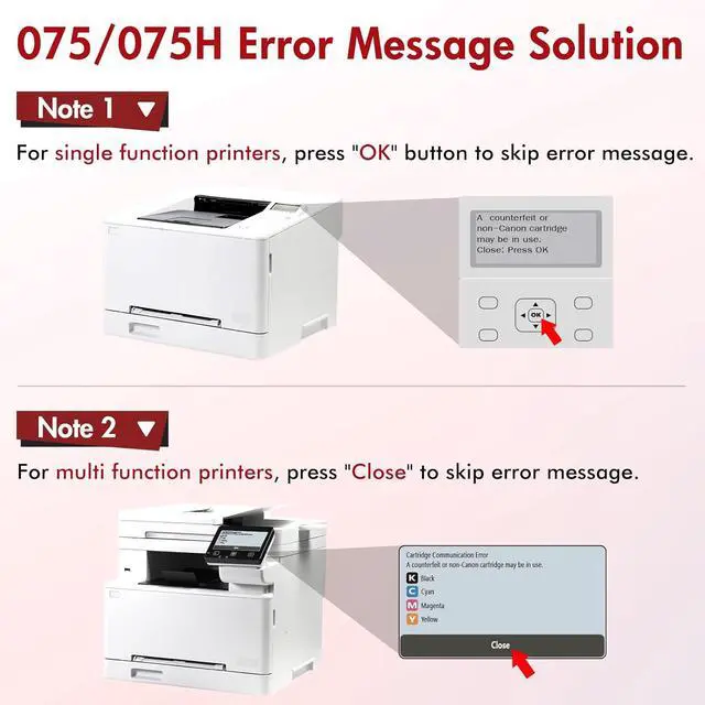 Alt view image 5 of 7 - 075 Toner Cartridge Set 075H for Canon 075 MF663Cdw MF665Cdw LBP646Cdw