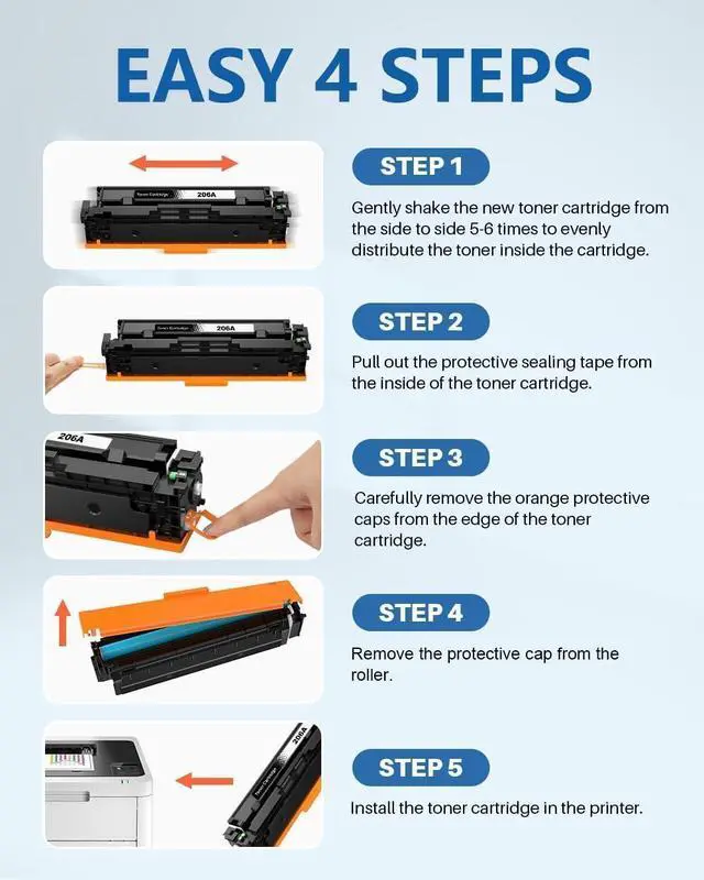 Alt view image 4 of 7 - 206A W2110A Black Toner for Color LaserJet Pro MFP M283fdw M283cdw Printer