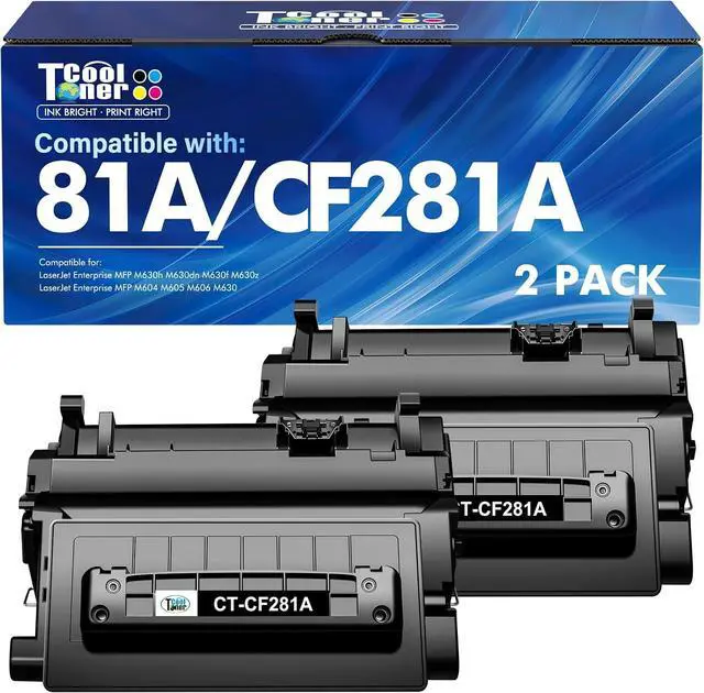 Main image of CF281A 81A Black Toner Cartridge for HP 81X CF281X M604 M630 M605 2-Pack