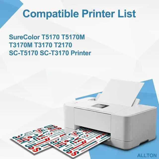 Alt view image 2 of 6 - Remanufactured T40V Ink Cartridge with chip T40V120 T40V220 T40V320 T40V420 high Capacity Ink Replacement for SureColor T5170 T5170M T3170M T3170 T2170 SC-T5170 SC-T3170 Printer(4-Pack)