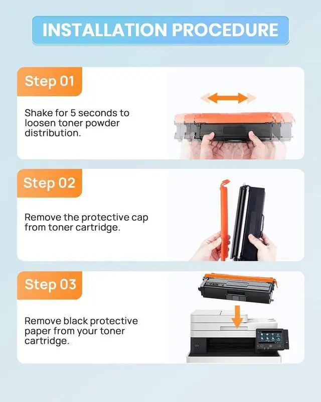Alt view image 7 of 7 - E-Z Ink TN431 Toner Cartridge Compatible for Brother TN431 TN-431 TN433 TN436 to Use with Brother HL-L8360CDW HL-L8260CDW MFC-L8900CDW MFC-L8690CDW Printer (Cyan, Yellow, Magenta, Black, 4 Pack)