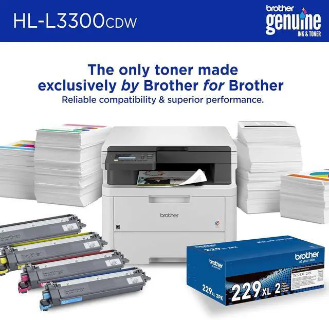 Alt view image 4 of 7 - Brother HL-L3300CDW Wireless Digital Color Multi-Function Laser Printer, Copy & Scan, Duplex, Mobile