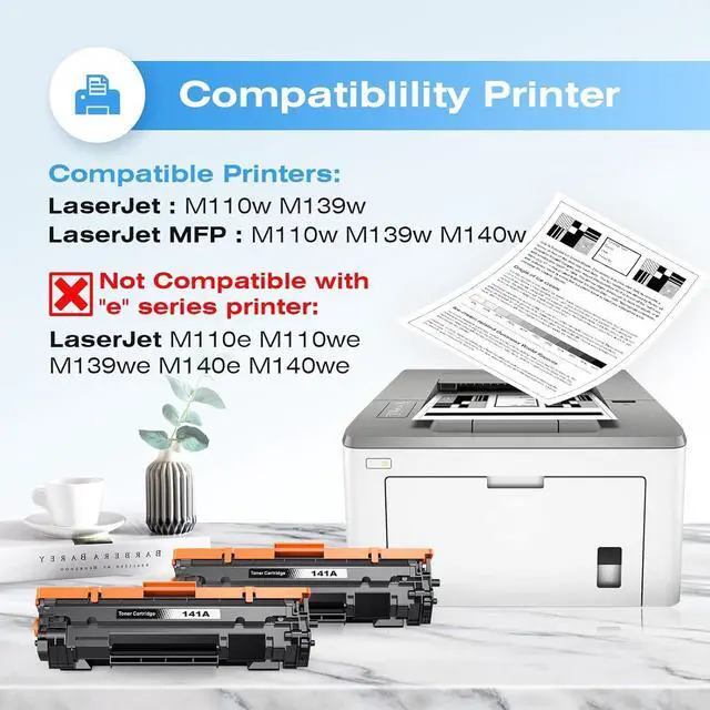 Alt view image 2 of 7 - 141A W1410A Toner Cartridges for HP LaserJet M110w M140w MFP M139w Printer