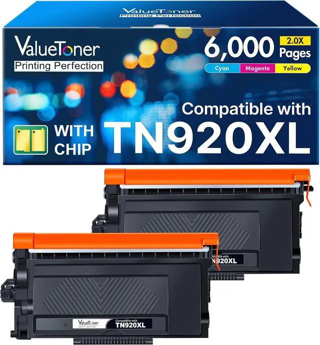 Main image of TN920XL Toner Cartridge Replacement for Brother TN920 TN920XL TN920XXL High Yield to use with MFC-L5915DW HL-L5210DN HL-L5210DW HL-L5210DWT HL-L5215DW HL-L6210DW HL-L6210DWT HL-L6310DW (2 Black)