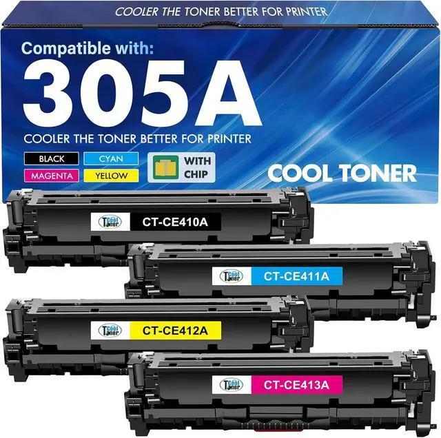 Main image of 305A Toner Cartridge 4-Piece Combo Pack 305X CE410A CE411A CE412A CE413A