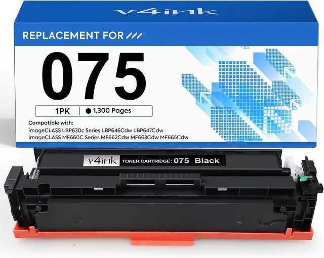 Main image of 075 Toner Cartridge Black Replacement for Canon 075 075H LBP646Cdw 1 Pack
