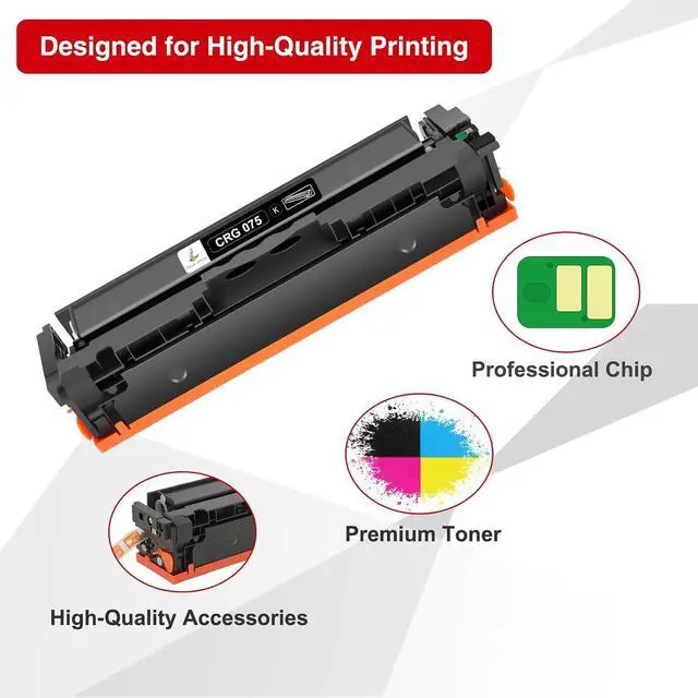 Alt view image 4 of 6 - 075 Toner Cartridge Set 075H for Canon 075 Color MF665Cdw MF663Cdw 4 Pack