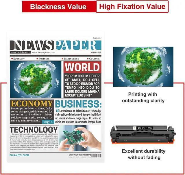 Alt view image 5 of 6 - 075 Toner Cartridge Set 075H for Canon 075 Color MF665Cdw MF663Cdw 4 Pack