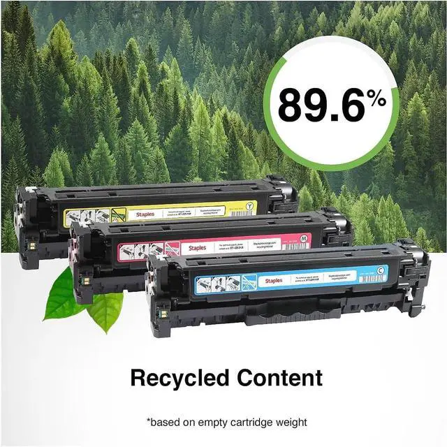 Alt view image 7 of 7 - STAPLES Remanufactured Black/Tri-Color Standard Yield Ink Cartridge Compatible for HP 62, 2 Pack