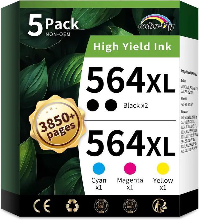 Main image of 564XL Ink Cartridges Combo Pack (No photoblack) for HP DeskJet 3520 3522