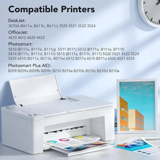 Alt view image 2 of 5 - 564XL Ink Cartridges Combo Pack (No photoblack) for HP DeskJet 3520 3522