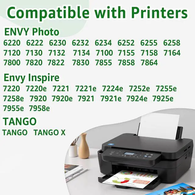 Alt view image 2 of 7 - SuperInk 64XL Ink Cartridges Black and Color Replacement for HP 64 XL Ink Cartridge Combo Pack Works for HP Envy Photo 7855 7858 6252 6255 7800 7100 7155 7158 Tango Series Printer (2 Pack)