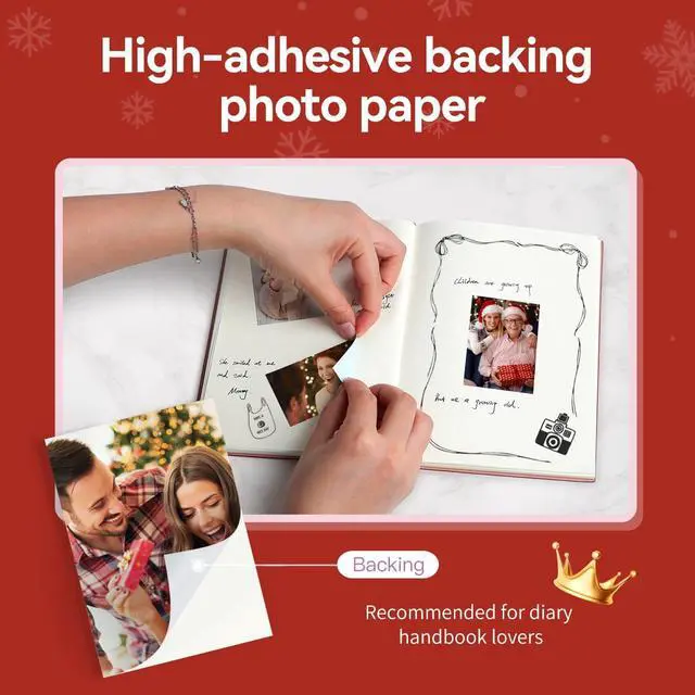 Alt view image 4 of 7 - HPRT MT53 Mini Photo Printer with 50 Sheets Adhesive Paper, 2x3 Instant Portable Color Printer, Compatible with iOS & Android, Bluetooth Small Printer for Smartphones & iPhone