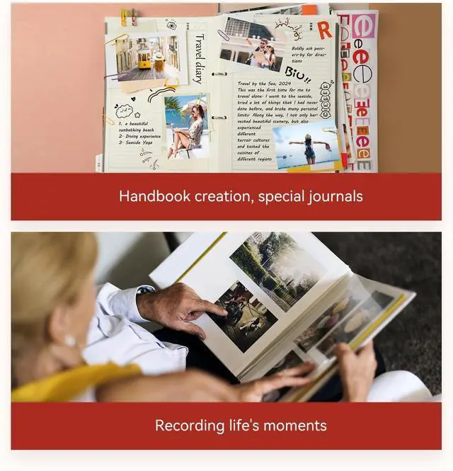 Alt view image 5 of 7 - HPRT MT53 Mini Photo Printer with 50 Sheets Adhesive Paper, 2x3 Instant Portable Color Printer, Compatible with iOS & Android, Bluetooth Small Printer for Smartphones & iPhone