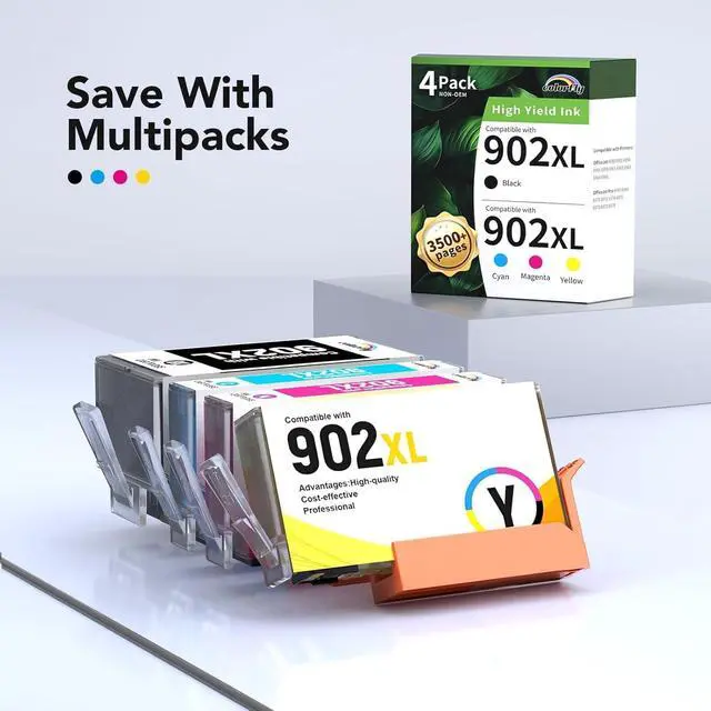 Alt view image 3 of 7 - colorfly 902XL Ink Cartridges Combo Pack Replacement for HP902XL (4-Pack)