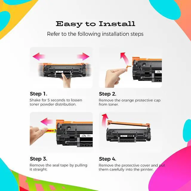 Alt view image 4 of 7 - colorfly 134A W1340A Black Toner Cartridges for HP LaserJet M209dw Printer