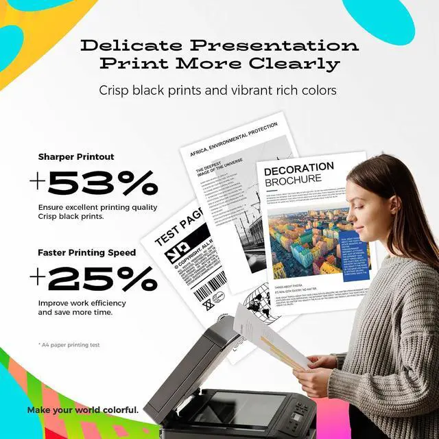 Alt view image 6 of 7 - colorfly 134A W1340A Black Toner Cartridges for HP LaserJet M209dw Printer