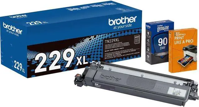 Main image of Brother Genuine TN229XLBK Black High Yield Toner Cartridge Bundle with Deco Essentials Printer eBook, Up to 3,000 Pages, for HL-L3220CDW, HL-L3280CDW, MFC-L3765CDW, MFC-L3780CDW