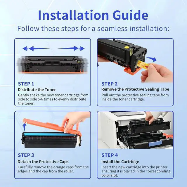 Alt view image 6 of 7 - 414A Toner Cartridges 5 Pack for HP 414A 414X MFP M479fdw M454dw M479 M454