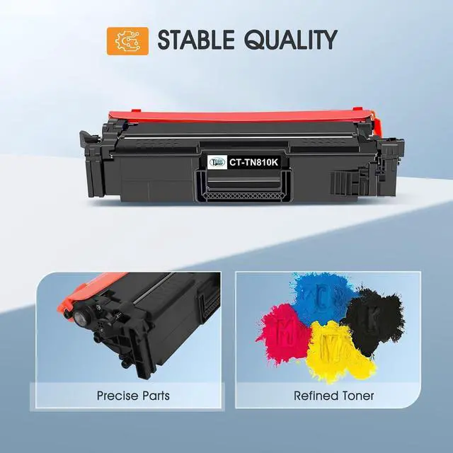 Alt view image 4 of 7 - TN810 TN810XL TN-810 Toner Cartridge 4-Pack Compatible for TN810 TN-810 TN-810XL TN 810 Toner Cartridge for MFCL9610CDN HLL9410CDN HLL9430CDN HLL9470CDN MFCL9630CDN MFCL9670CDN Printer (B/C/Y/M)