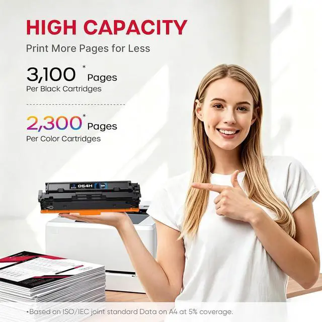 Alt view image 2 of 7 - Quark 054H Toner Cartridge Compatible for Canon 054 H CRG054 Toner 4-Pack
