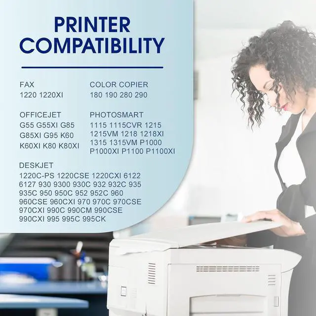 Alt view image 2 of 6 - 45 78 Ink Cartridge Combo Pack Compatible for HP 45 78 Ink Cartridge Works with Deskjet 1220c-ps 930C 952C 970Cxi Color Copier FAX 1220 PhotoSmart 1115 1215 (1 Black, 1 Color) 2-Pack