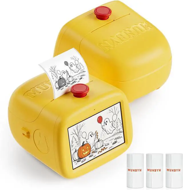 Main image of MUNBYN SP01 Kids Inkless Thermal Sticker Maker, Smart Voice-Activated Portable Label Printer with Color Screen