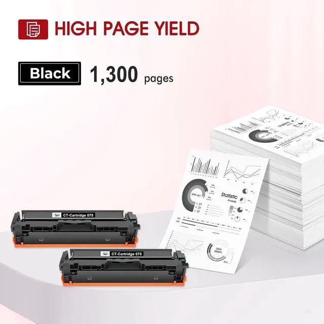 Alt view image 3 of 6 - 075 075H Black Toner Cartridge for Canon 075 MF665CDW MF663Cdw Toner 2 Pack
