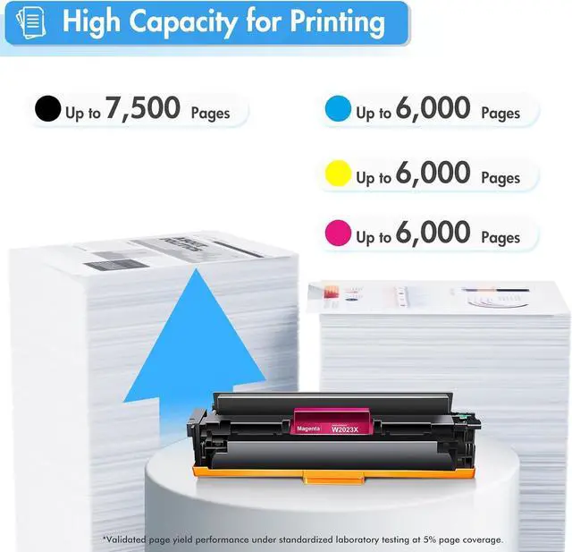 Alt view image 3 of 7 - 414X Toner Cartridges 4 Pack High Yield 414A for HP414X 414 M479fdw M454dw