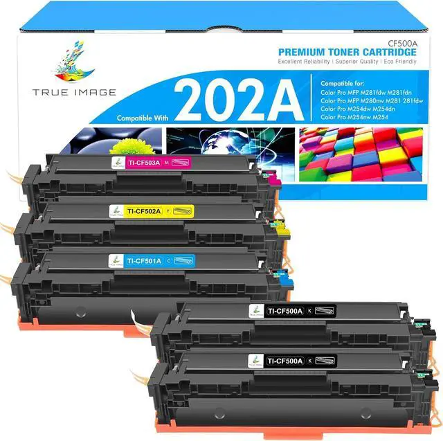 Main image of 202A 202X Toner Cartridges for HP 202 CF500A CF500X M281fdw 5 Pack