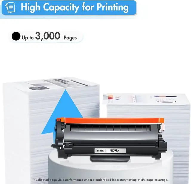 Alt view image 3 of 7 - TN760 Toner for Brother Printer TN-760 TN-730/TN-760 TN730 TN-730 TN 760