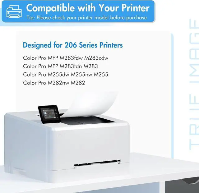 Alt view image 2 of 7 - 206X 206A Black Toner Cartridge High Yield W2110X W2110A M283fdw 2 Pack