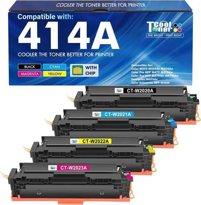 Main image of 414A Toner Cartridges 4 Pack for HP 414A 414 414X W2020A M479fdw M479fdn