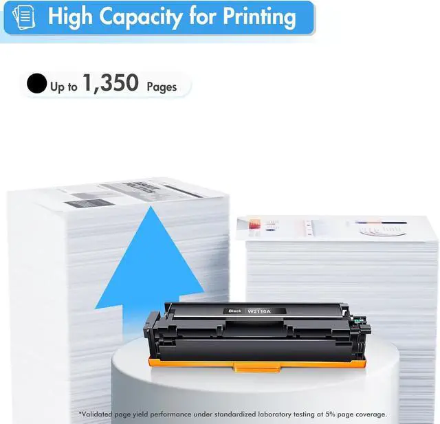 Alt view image 3 of 7 - 206A W2110A Black Toner Cartridge 206X W2110X MFP M283fdw M283cdw M255dw