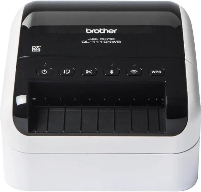 Alt view image 2 of 7 - Brother QL-1110NWB Wide Format Direct Thermal Label Printer Bundle with Deco Essentials eBook + DK-1247 Shipping Labels & DK-1201 Address Labels - USB, Wi-Fi & Bluetooth Shipping Label Printer
