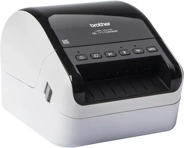 Alt view image 3 of 7 - Brother QL-1110NWB Wide Format Direct Thermal Label Printer Bundle with Deco Essentials eBook + DK-1247 Shipping Labels & DK-1201 Address Labels - USB, Wi-Fi & Bluetooth Shipping Label Printer