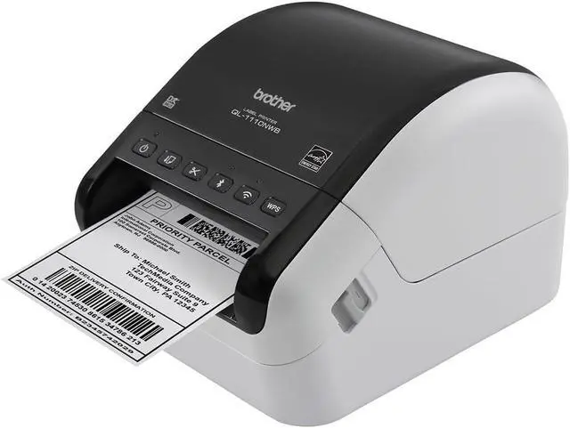 Alt view image 5 of 7 - Brother QL-1110NWB Wide Format Direct Thermal Label Printer Bundle with Deco Essentials eBook + DK-1247 Shipping Labels & DK-1201 Address Labels - USB, Wi-Fi & Bluetooth Shipping Label Printer